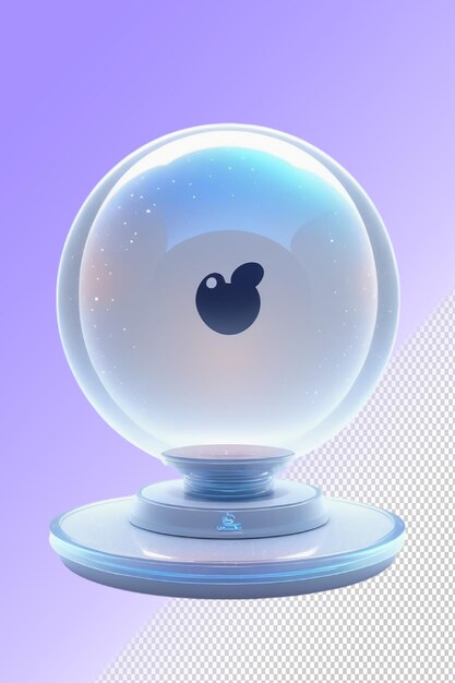 A glass ball with a mouse inside of it