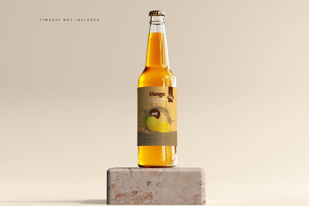 Glass Beverage Bottle Mockup