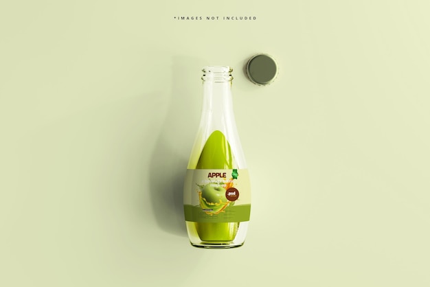 Glass Beverage Bottle Mockup