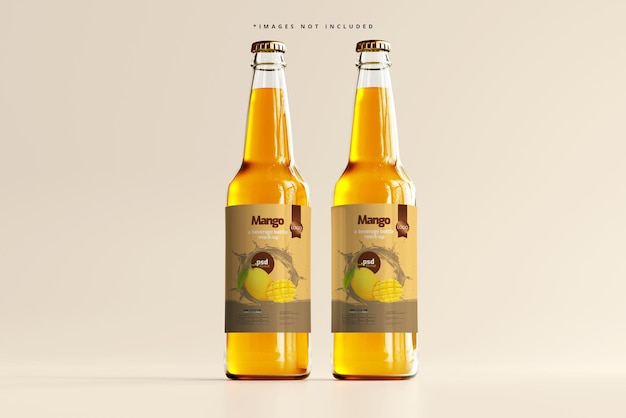 ガラス飲料ボトル モックアップ
