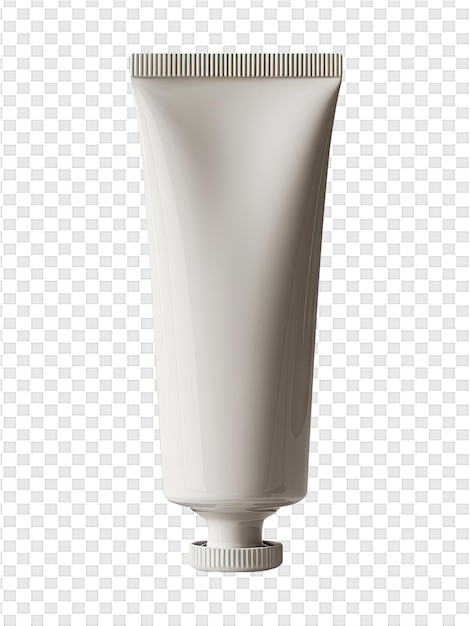 A glass bottle of cream next to a tube of cream