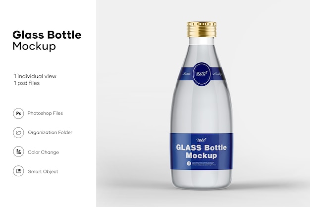 Glass bottle mockup