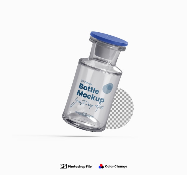 PSD glass bottle mockup