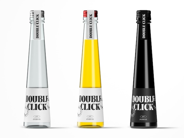 Glass bottle packaging mockup design