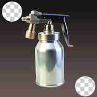 PSD glass bottle trigger spray isolated on transparent background