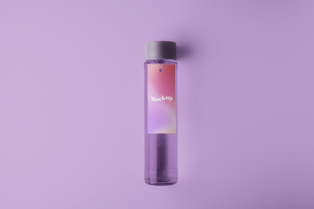 PSD glass bottle with tag mockup design