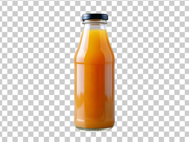 Glass bottles with juice