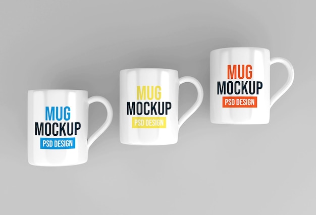 Glass coffee or tea mug mockup design