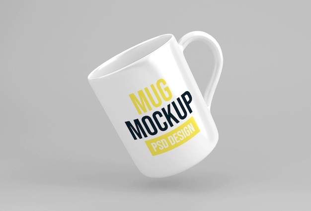 Glass coffee or tea mug mockup design