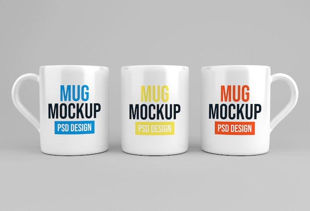 Glass coffee or tea mug mockup design