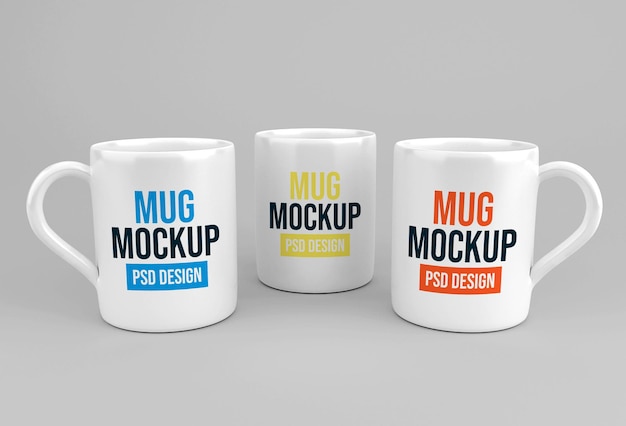 Glass coffee or tea mug mockup design