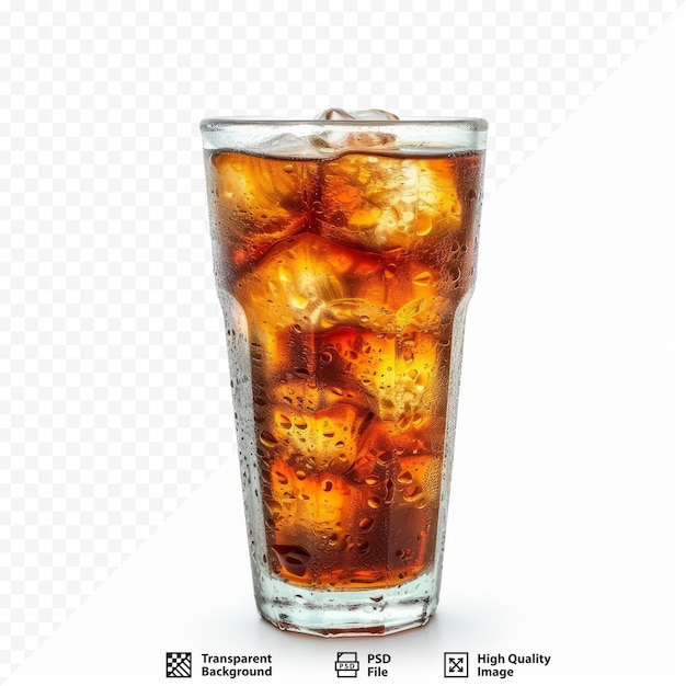 Glass of cola on the white isolated background