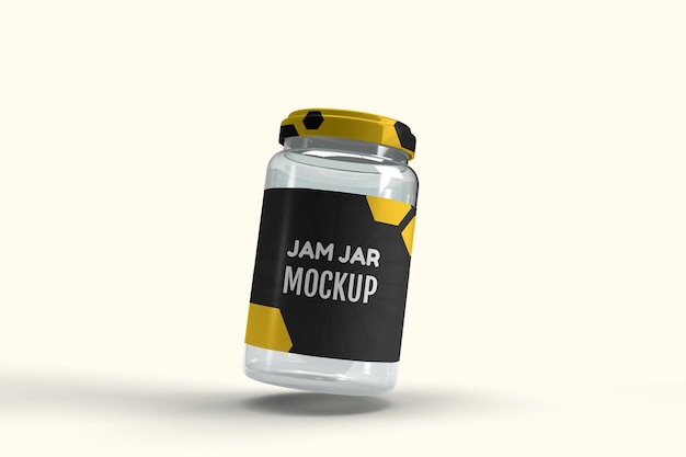 glass container jam jar mockup