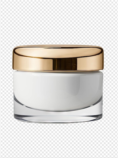 PSD a glass container with gold foil on it