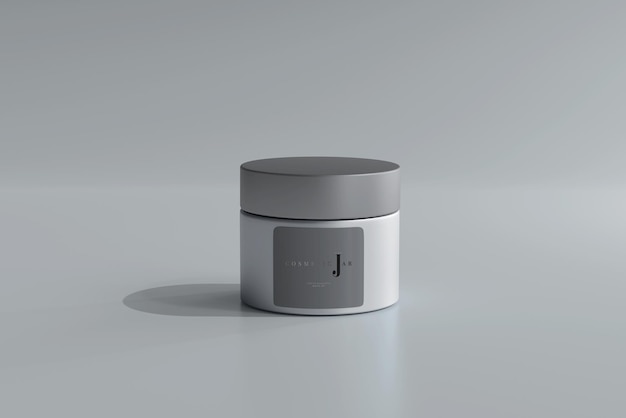 Glass Cosmetic Jar Mockup