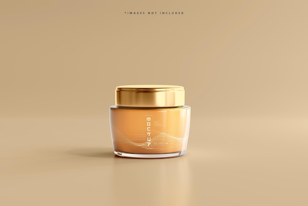 Glass Cosmetic Jar Mockup