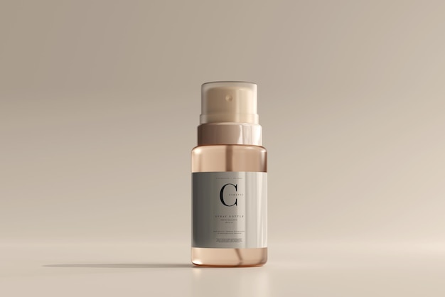 glass cosmetic spray bottle mockup