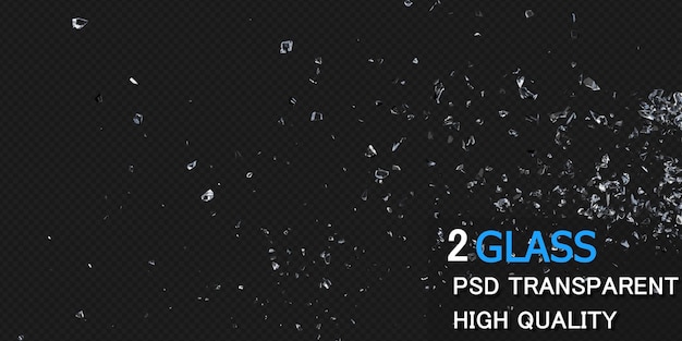 PSD Стеклянный мусор в 3d-рендеринге изолированного дизайна premium psd