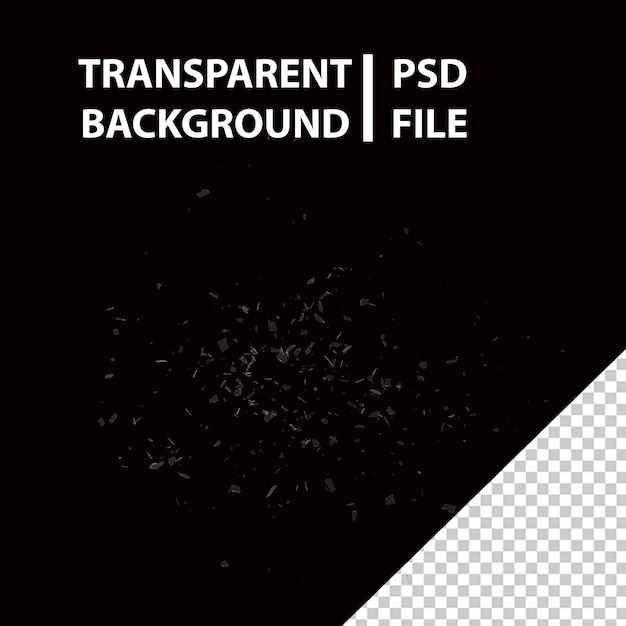 PSD glass debris png