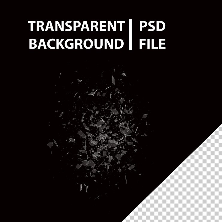 PSD glass debris png