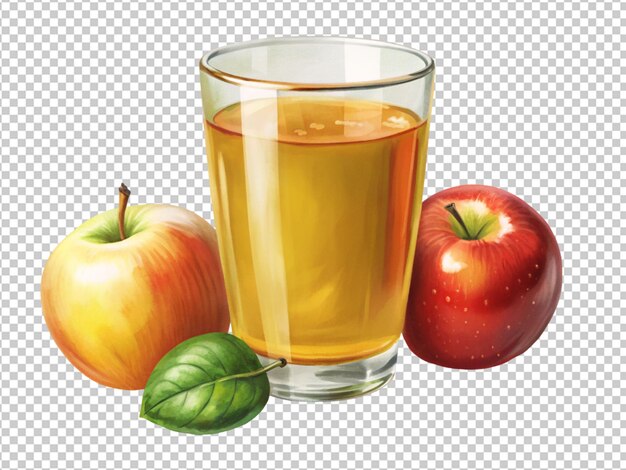 Glass of fresh apple juice