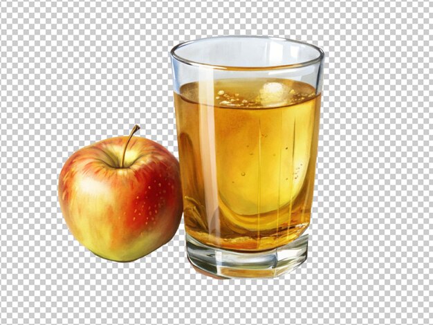 PSD glass of fresh apple juice