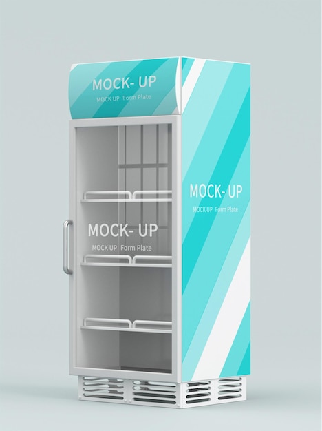 PSD glass fridge mockup