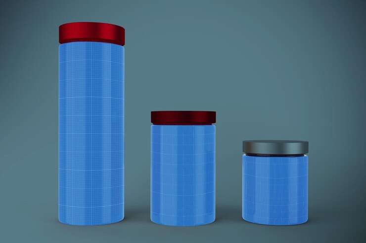 PSD glass jam jars mockup