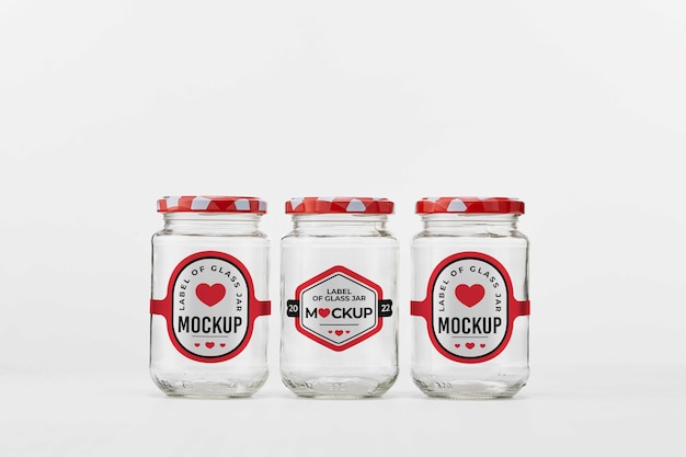 PSD glass jar label