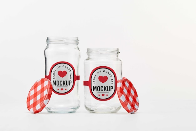 PSD glass jar label