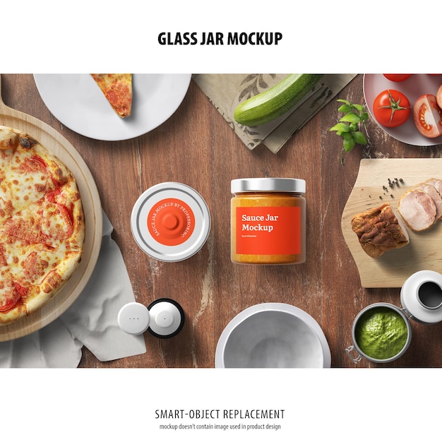 PSD glass jar mockup