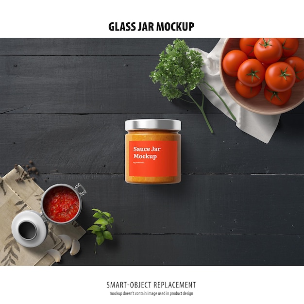 Glass Jar Mockup