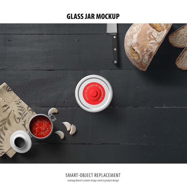 PSD glass jar mockup