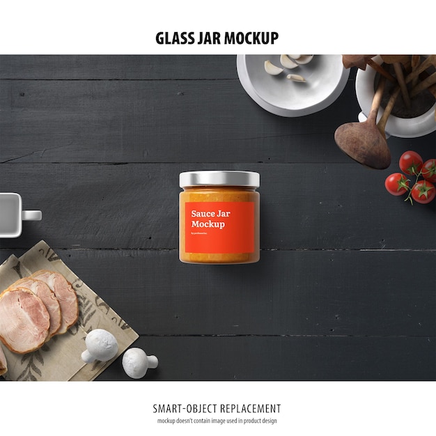 Glass Jar Mockup