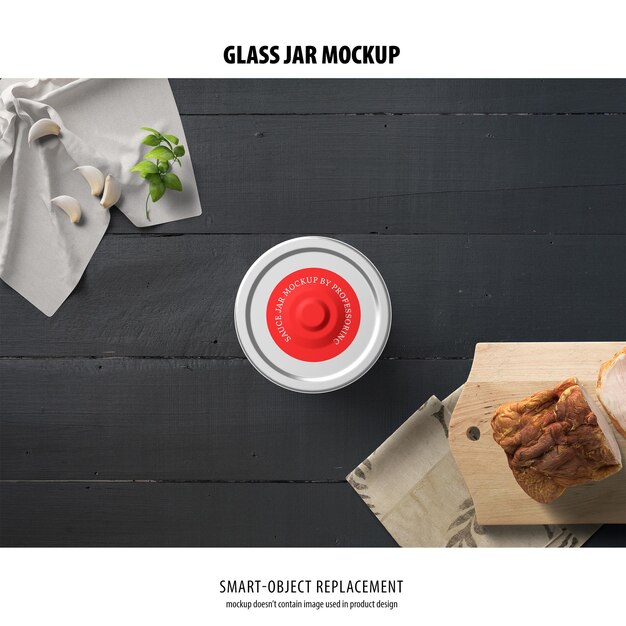 PSD glass jar mockup