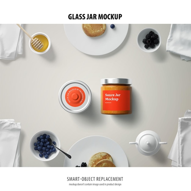 Glass Jar Mockup