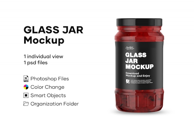 Glass jar mockup