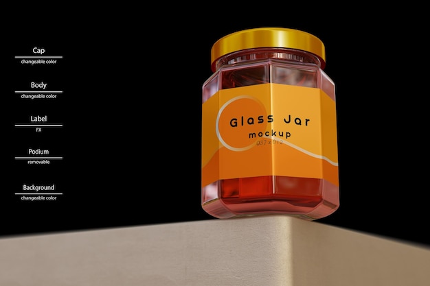 glass jar mockup