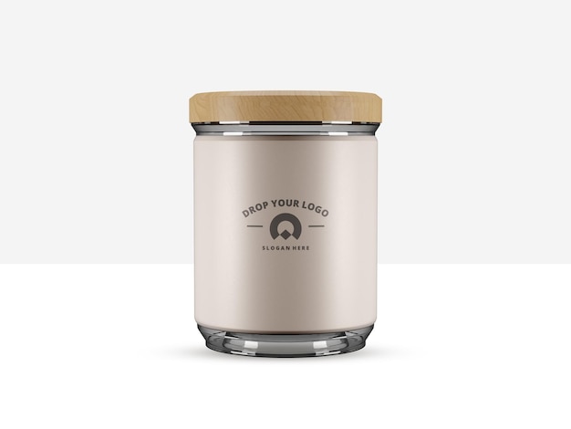 Glass jar mockup