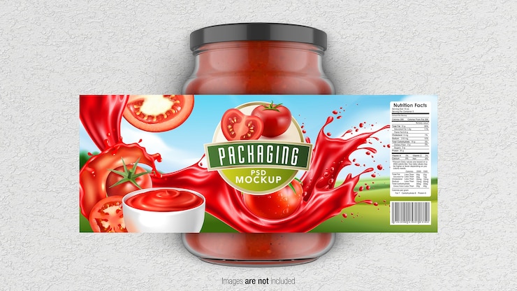 PSD ガラス瓶包装モックアップ分離