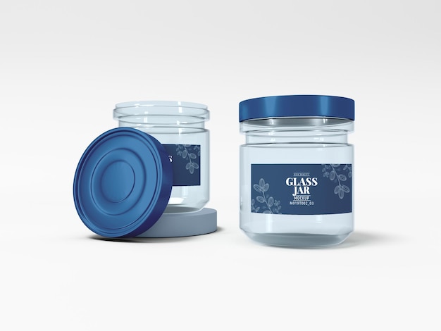 PSD glass jar packaging mockup