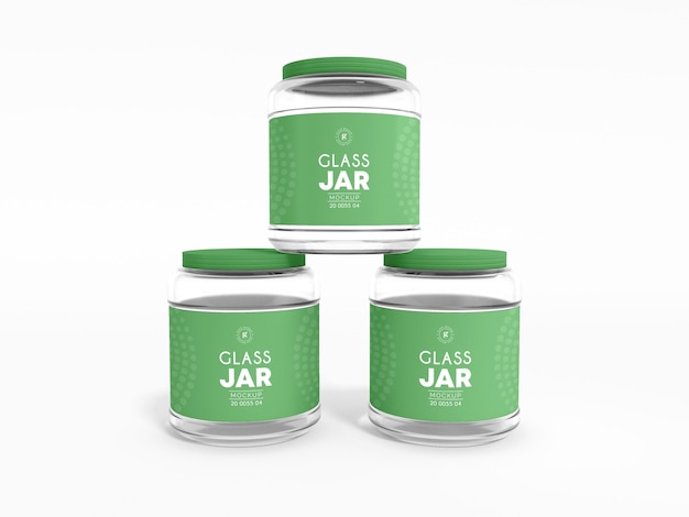 Glass Jar Packaging Mockup