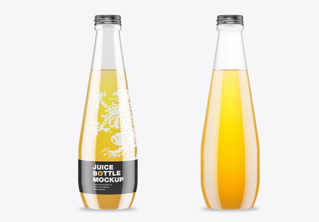 PSD glass juice bottle mockup