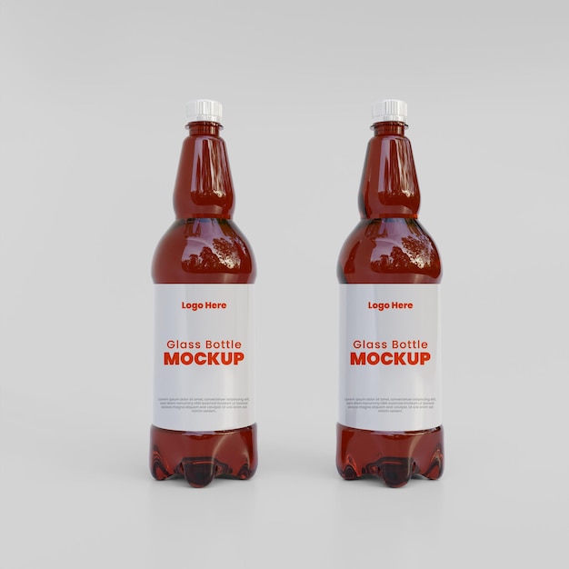 PSD glass juice bottle packaging mockup medicine bottle packaging mockup