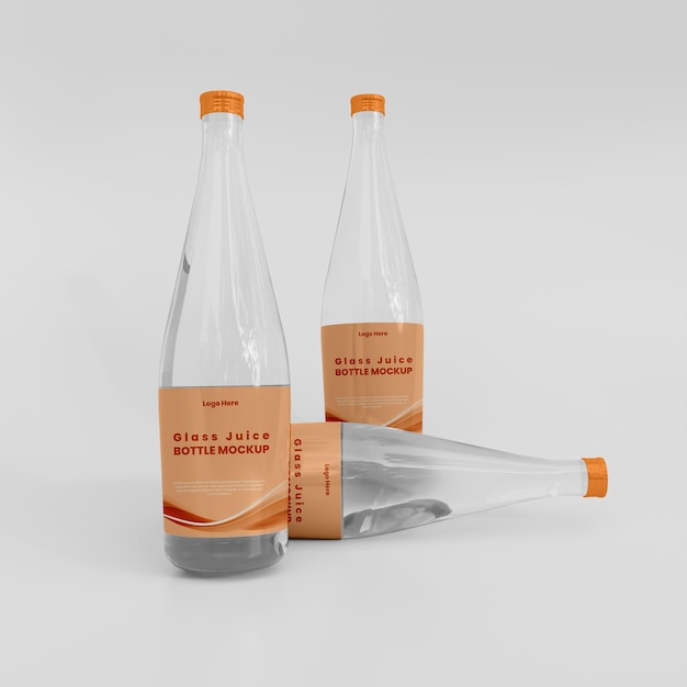 PSD glass juice bottle packaging mockup medicine bottle packaging mockup