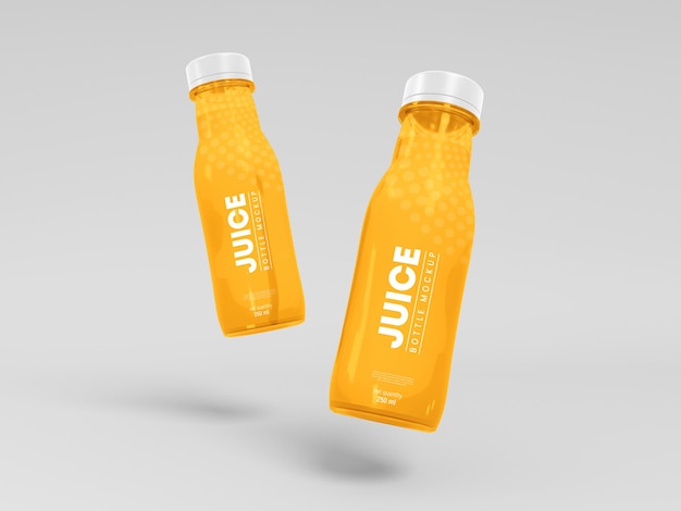 Glass Juice Bottle Packaging  Mockup