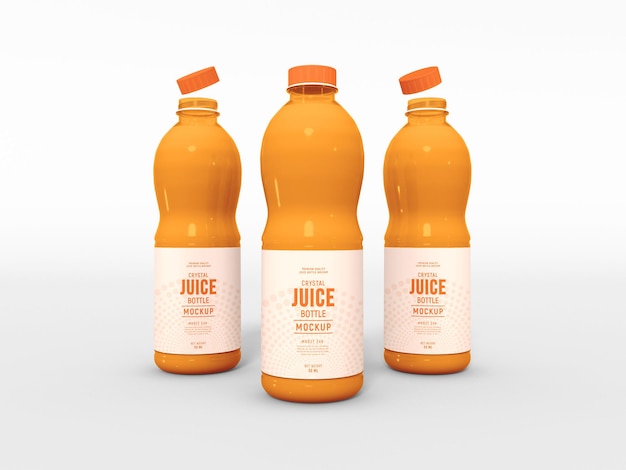 Glass Juice Bottle Packaging Mockup
