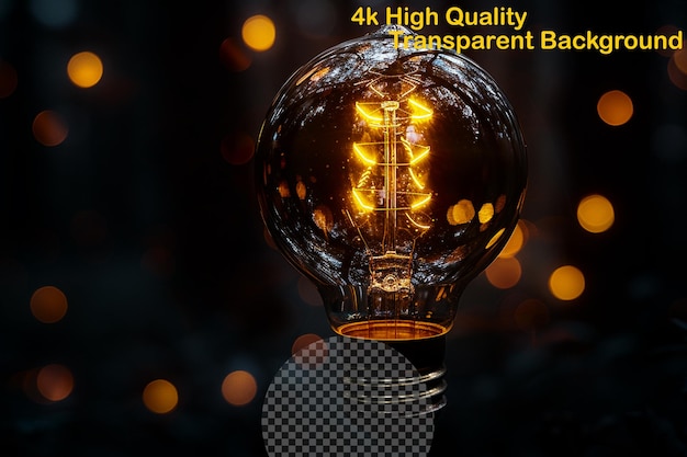a glass light bulb with the words quot high quality quot on it