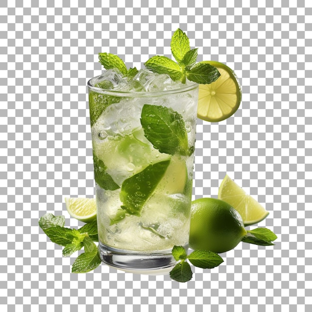 PSD a glass of limeade with limes and limes