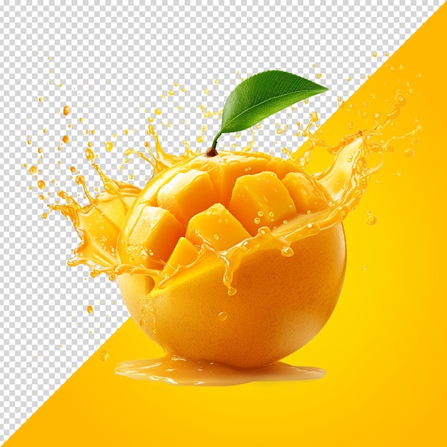 A glass of mango juice png